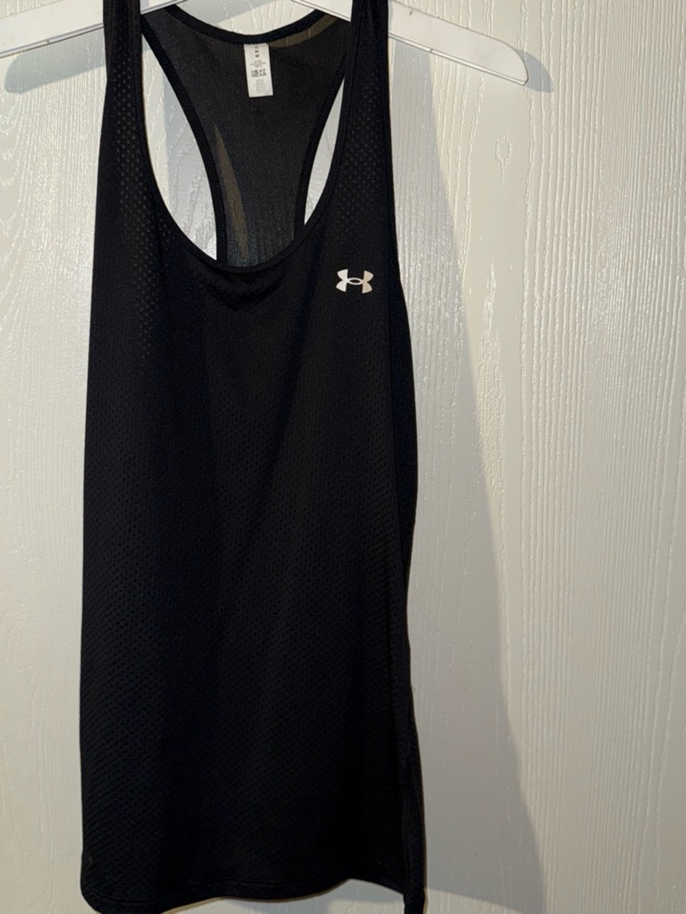Under Armour Black Women's Muscle Tank with White Logo